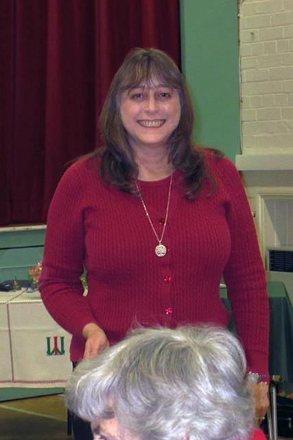 2. Priscilla thanks the speaker.JPG -                                